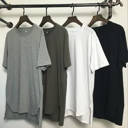 男性用ヒップホップゆったりとしたトップス,ロングバック,半袖Tシャツ,ハイストリートトップ,ニューコレクション2022