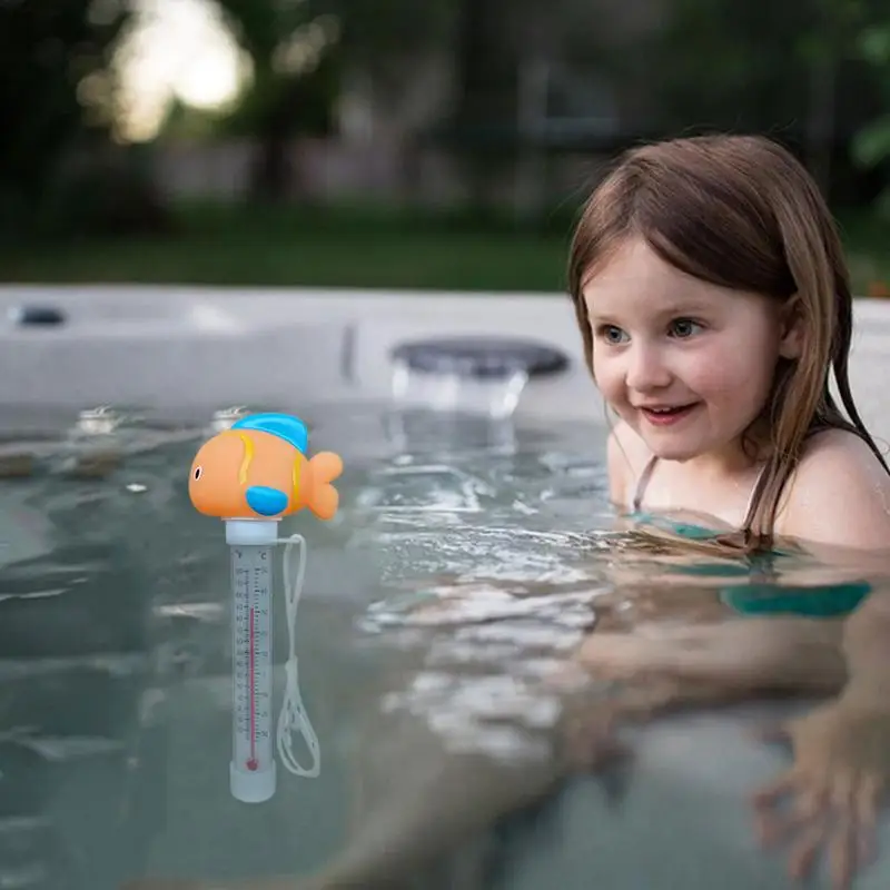 Floating Pool Temperature Test Cartoon Floating Swimming Pool Temperature Tester Easy Read Shatter Resistant Bathtub Accessories