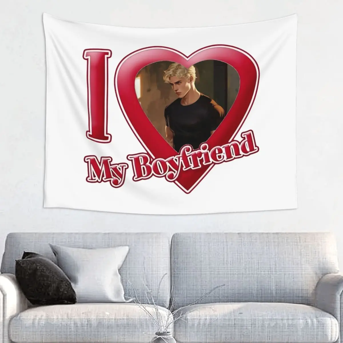 I Love My Boyfriend Aaron Warner Tapestry Wall Hanging Tapestries Shatter Me Boho Throw Rug Blanket Room Home Decor Wall Cloth