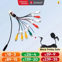 Junsun Car Stereo Radio RCA Output Wire Aux-in Adapter Cable with MIC Car Accessories