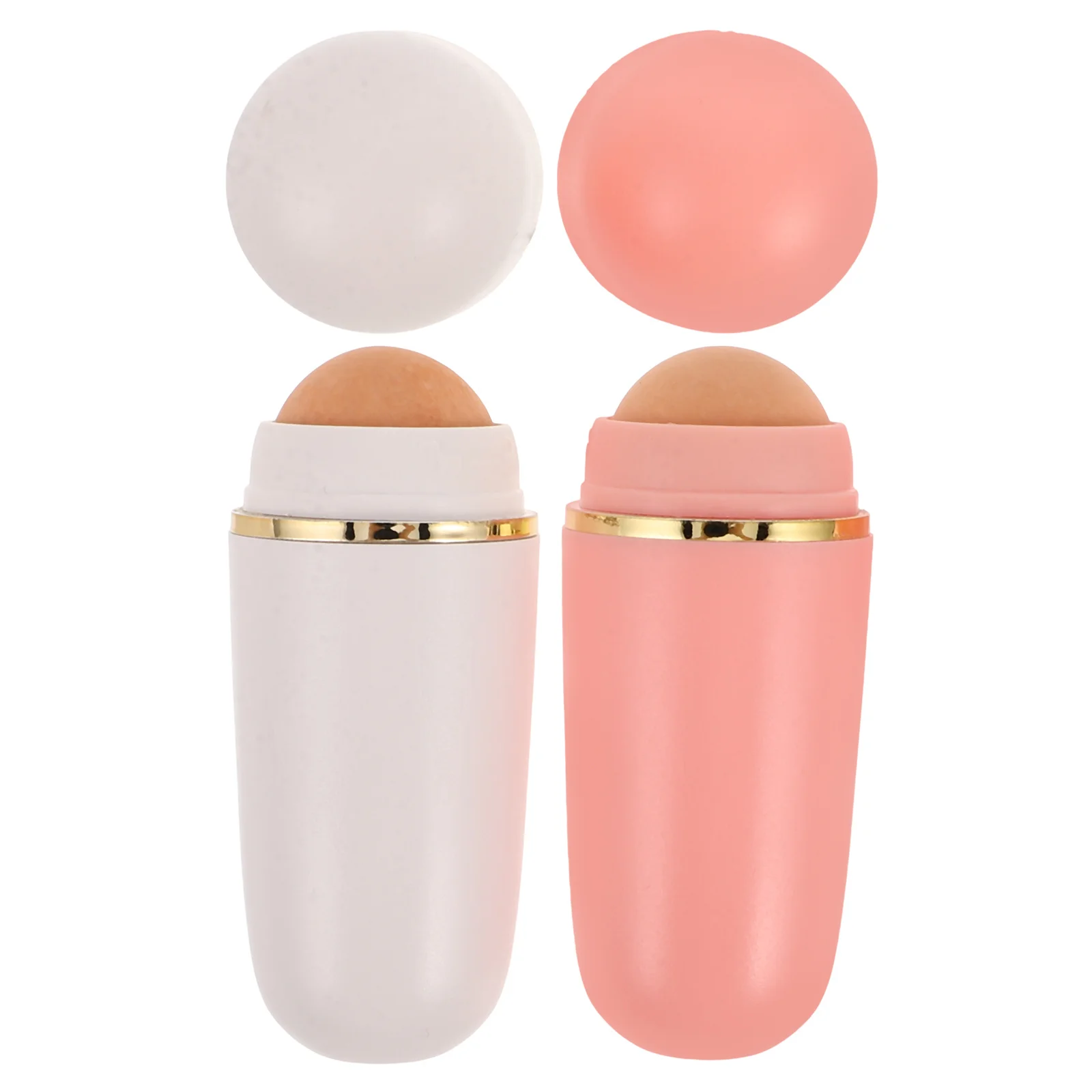 

2Pcs Volcanic Stone Face Roller Oil Absorption Tool Portable Design Suitable Various Occasions Non Greasy Volcano Stone Roller