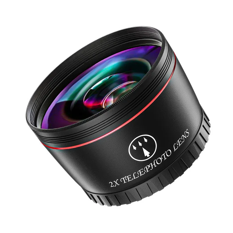 طقم عدسات كاميرا مقربة 2X، عدسة كاميرا DSLR من سبائك الألومنيوم، مناسبة لكاميرات الواجهة مقاس 58 مم