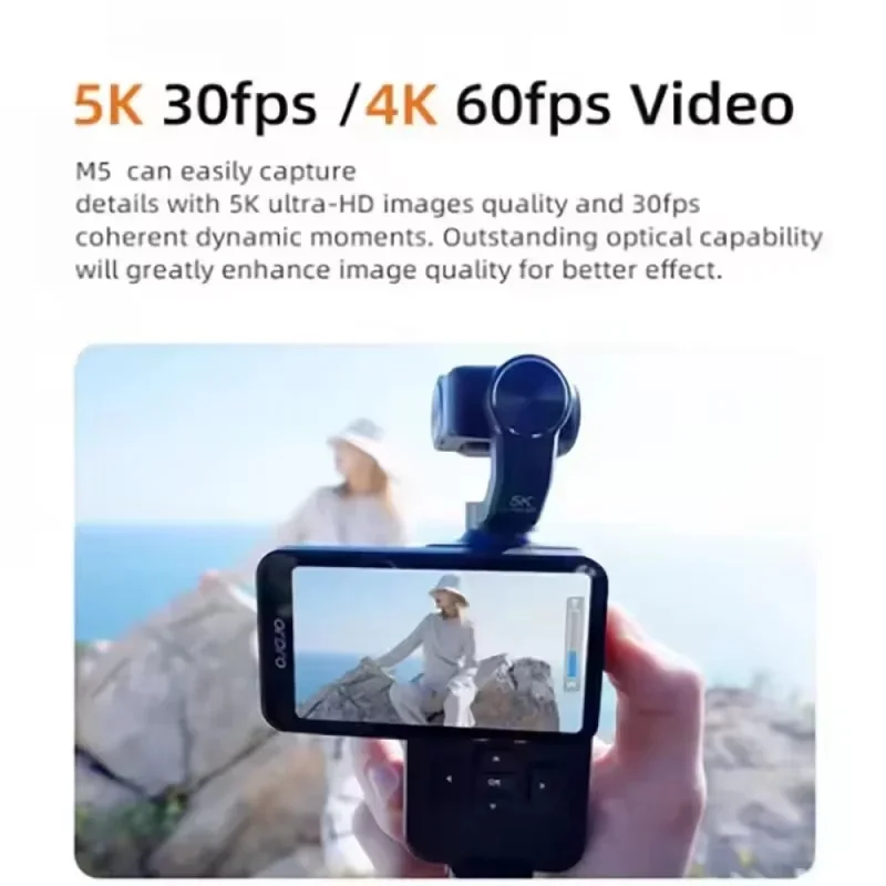 4K Action Camera Handheld Pocket Digital Camcorder with 3-axis Gimbal Stabilization IR Night Vision for Vlog Videos Gift