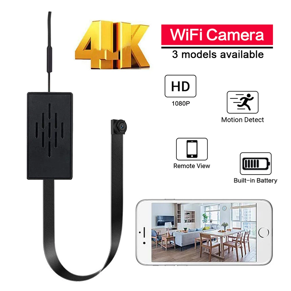 

4K DIY Wireless WiFi Camera Mobile APP Remote Viewing Built-in Battery 1080P Pixel Security Network IP Camera 2.0MP