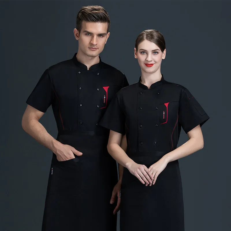 Hotel Chef Overalls Kurzarm Restaurant Restaurant Küche Arbeit Kleidung Baby Jungen und Mädchen Sommer Bäckerei Chef Uniform Neue