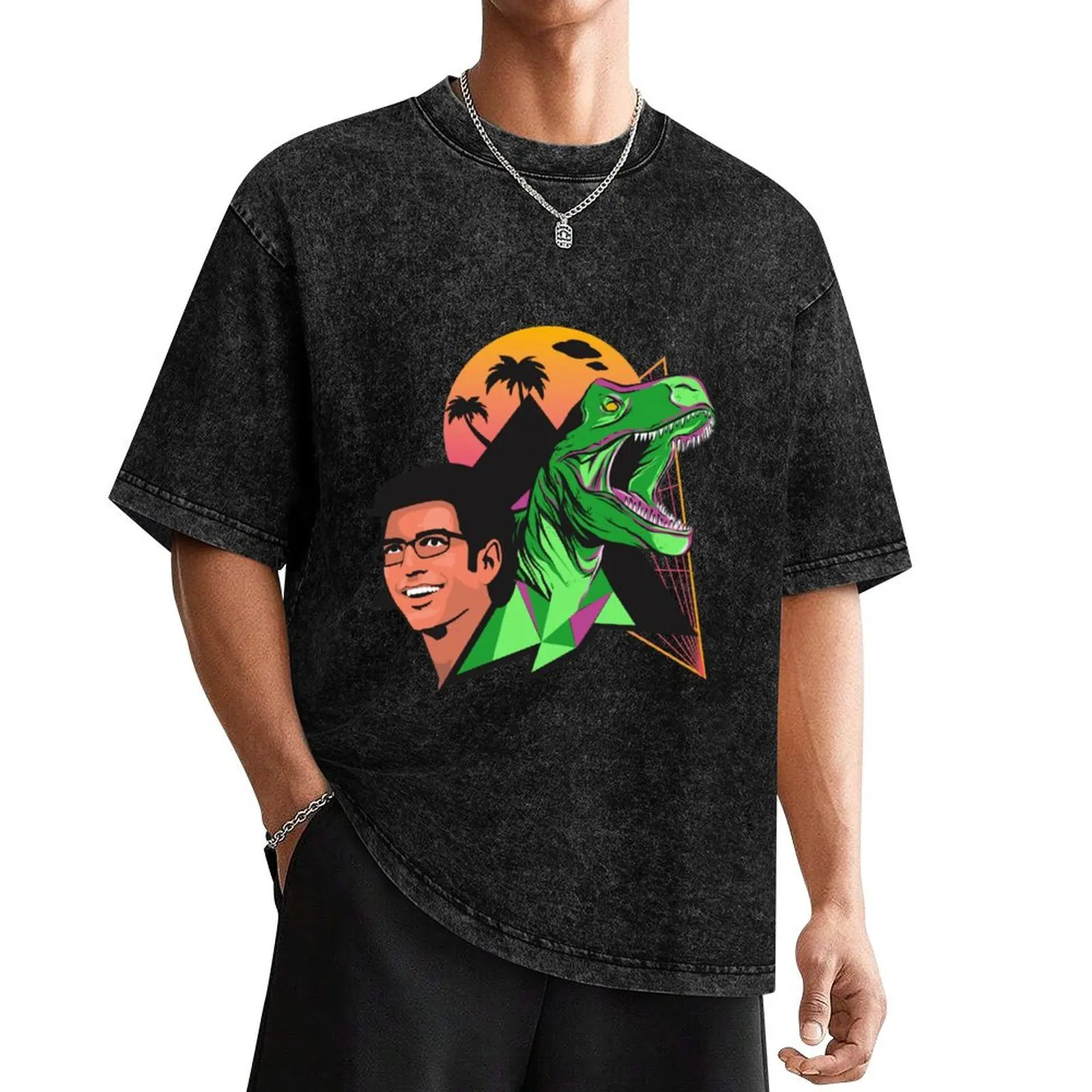 

Jurassic Park Retro Style T-Shirt clothes croswit shirt man heavyweights t shirts for men cotton