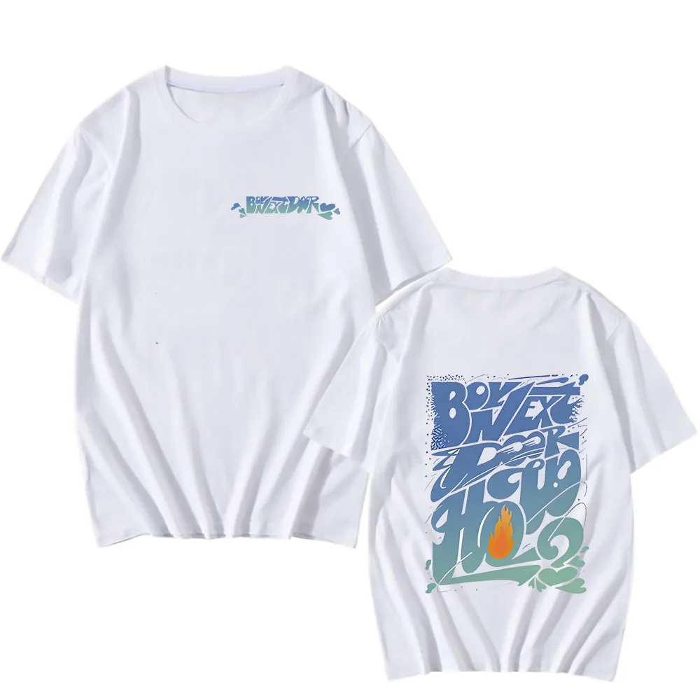 男性と女性のためのkpopプリントTシャツ,半袖,特大のTシャツ,コリーンy2kの韓国,コンサートのファンへのギフト,カジュアル