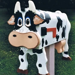 Handmade Custom Metal Cow Mailbox Cow Mailbox Funny Mailbox Farm Animal Mailboxes For Cow Farm And Outside Garden Decor