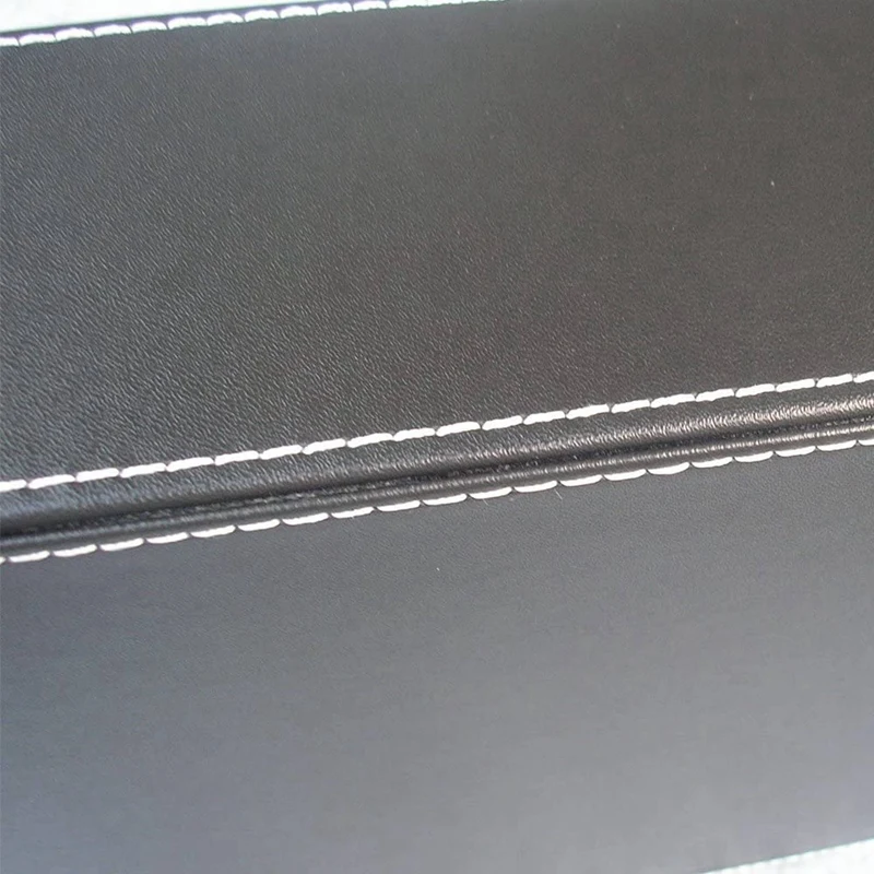 3X بو الجلود جمع صينية خطابات ، وثيقة منظم مكتب ، تكويم مكتب ملف وثيقة حامل صينية (أسود)