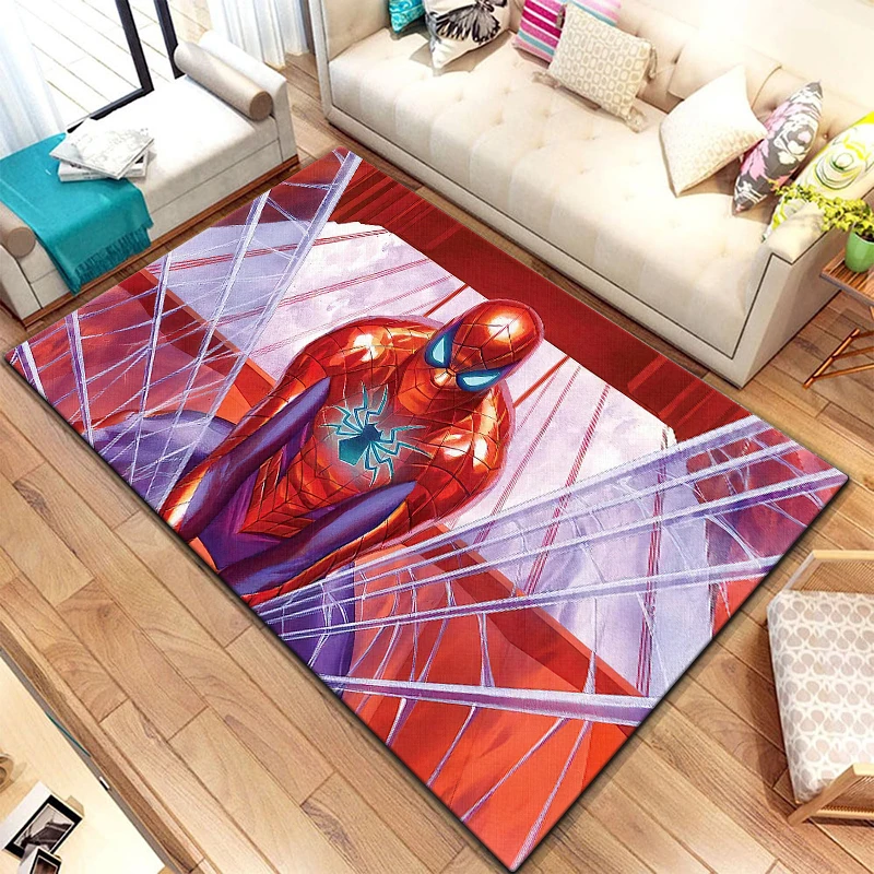 Spider-Man cartoon printed area carpet for children Living room Bedroom floor mat Kitchen mat Children\'s Bedroom Mat