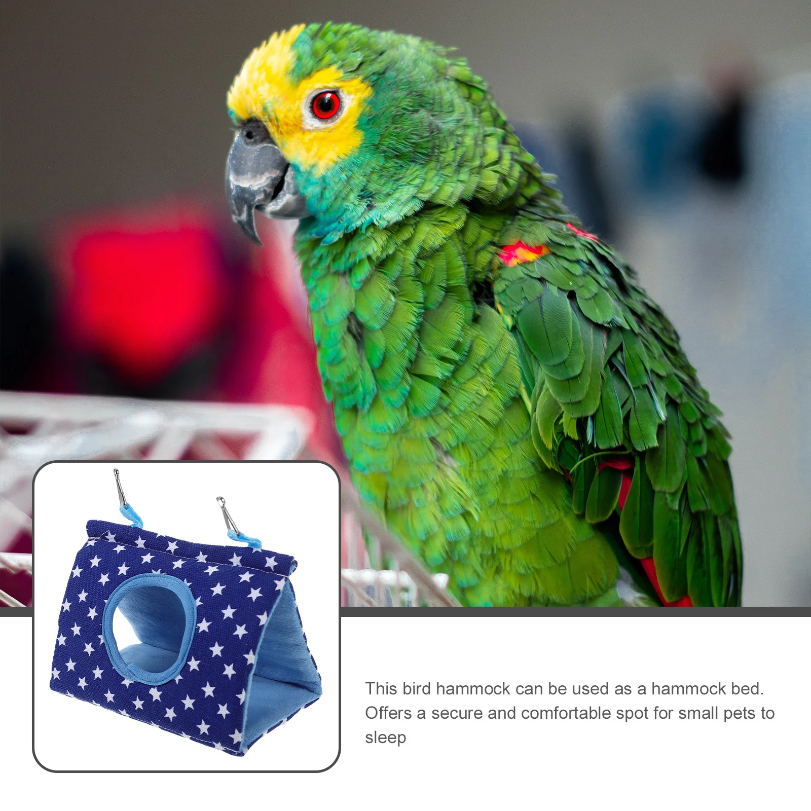 

Bird Hammock Parrot Cage Hanging Nest Warm Cotton Sleeping Bed Suitable for Canary Cockatiel Small Birds Bird Supply