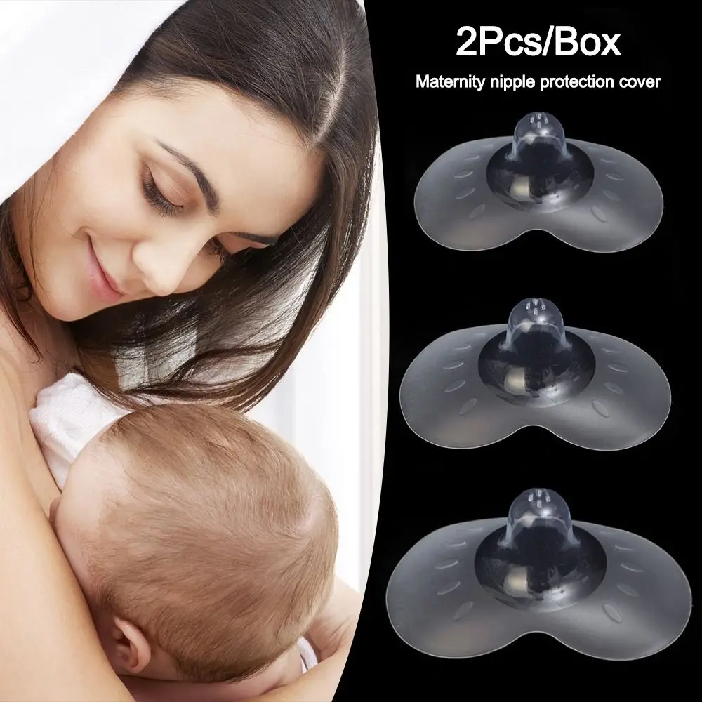 2Pcs/Box Silicone Nipple Protector Ultra-thin Butterfly Shape Anti-bite Breastfeeding Device Nursing Supplies Nipple Stickers