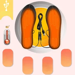 Winter Electric Heated Insoles USB Heating Feet Warmer Thermal Shoes Sock Pad Heated Insoles Washable Full Foot Fever Unisex