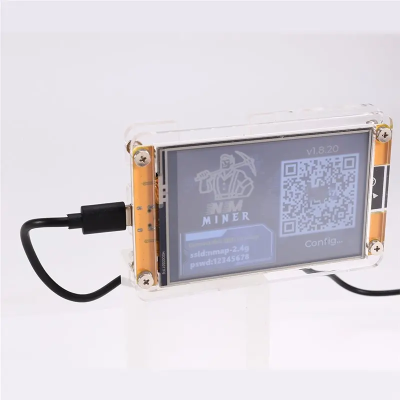 Nmminer Bitcoin Nerdminer 930KH/S Solo Miner Harshrate atualizado 3,5 polegadas grande display Crypto Lottery Miner
