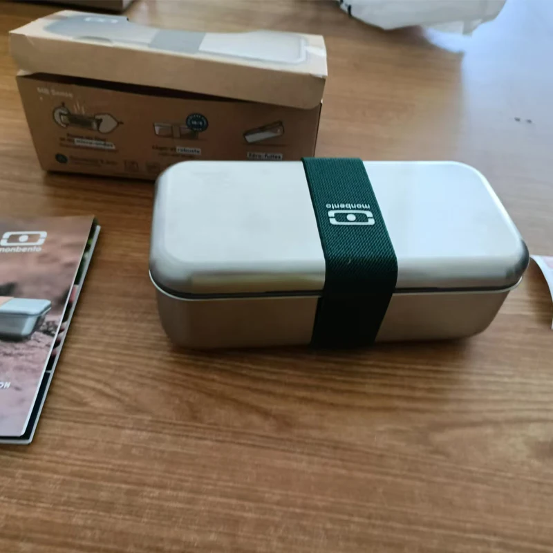 304 Stainless Steel Lunch Box  French Style Bento Container  Microwaveable Food Carrier  Portable Picnic Tableware