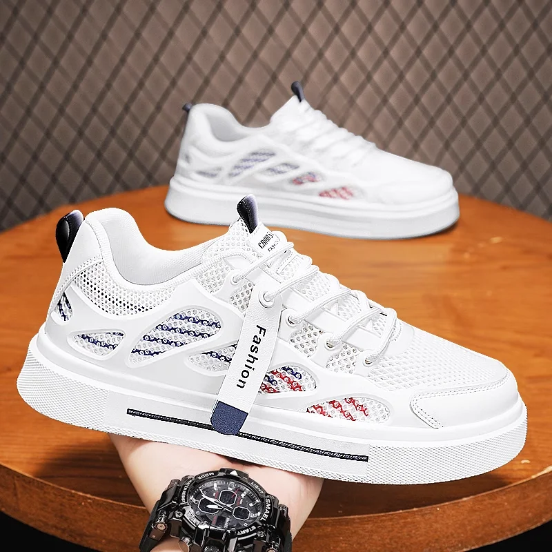 

Men's Breathable Mesh Sports Shoes Summer New Soft Bottom Thin Design Anti-Odor Lightweight Casual Sneakers Youth Trend Korea...