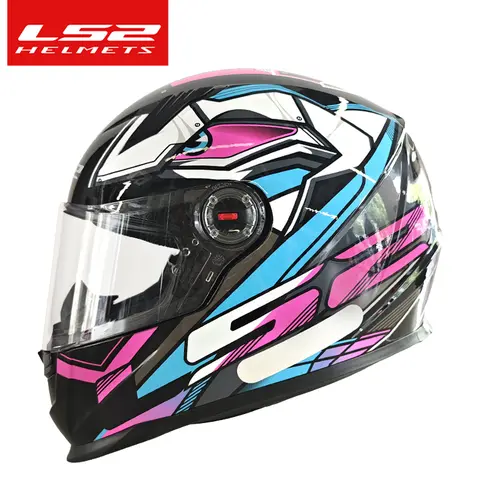 NUOVO LS2 Casco moto integrale classico Uomo Donna Casco motocross ABS Shell Accessori moto omologati ECE FF358