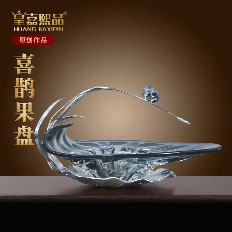 

Хрустальная ваза для фруктов Hxl из латуни и стекла, изысканная подставка для конфет и закусок на журнальный столик