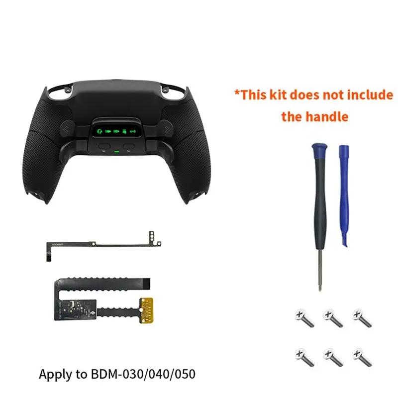 A33T For PS5 for Ultimate Controller Buttons, Remappable Upgrade Boards Back Case with 4 Rear Buttons, Black