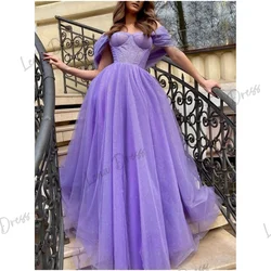 Side Slit Simple and Elegant Formal Dress Es Lena Dresses Gala Dresses Woman 2024 for Party Lavender Color Line A Shiny Evening