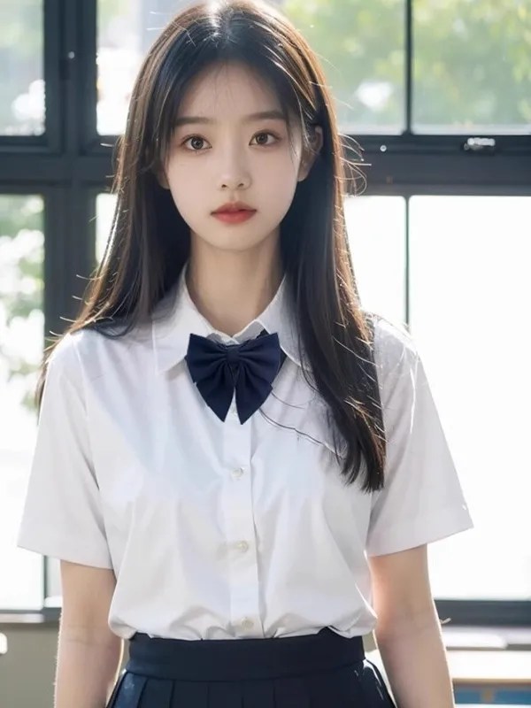 

Весенне-летняя школьная форма для выпускников: женская рубашка с острым воротником, универсальная, для повседневной носки, с длинным или коротким рукавом, базовый слой