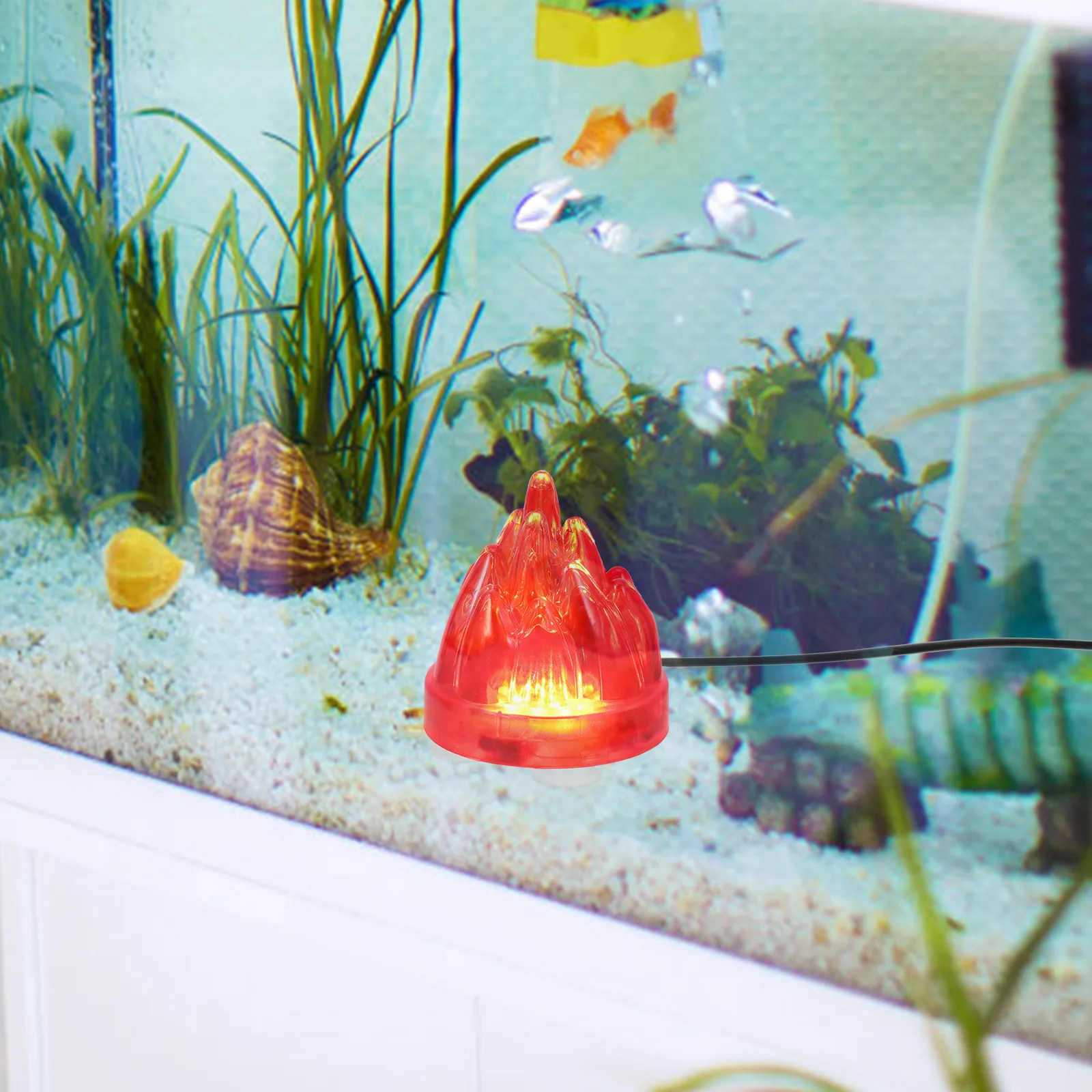 

Bubble Lamp Tank Makers Led Lights Night Fish Decoration Volcano Ornament Small For Abs