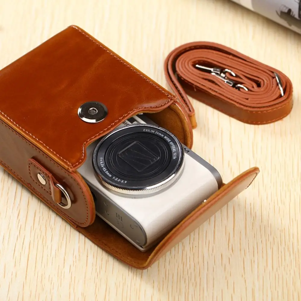 

Waterproof Camera Storage Bag PU Leather Protective Lens Pouch Inner Pocket Shakeproof Camera Bag For DSLR/Mirrorless Camera