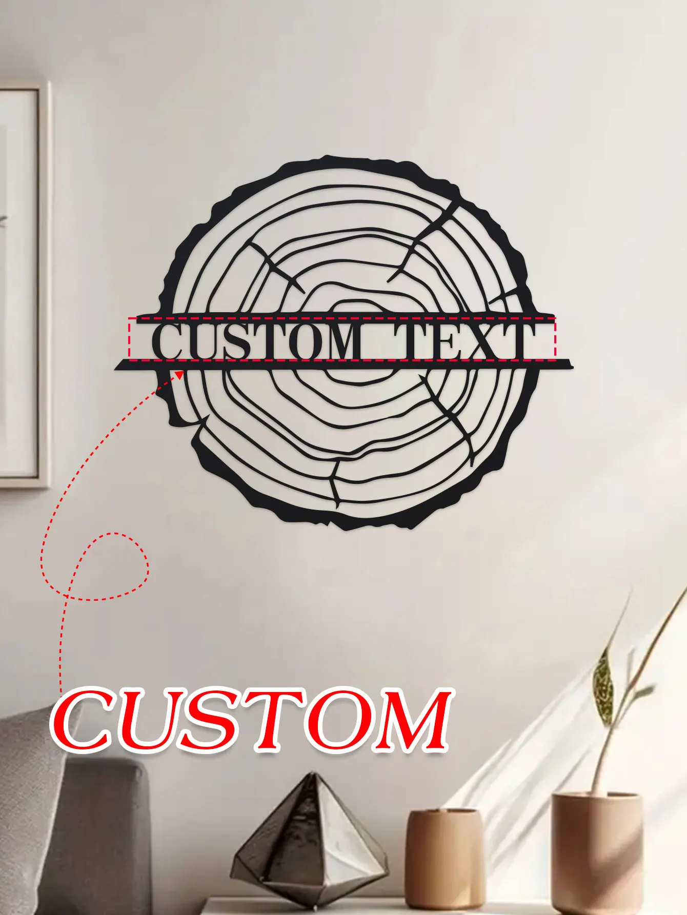 Vintage Wrought Iron Wall Decor, Custom Logo Engraving | Hand-Forged Metal Art Plaque for Rustic Home, Wedding, Christmas & Seas