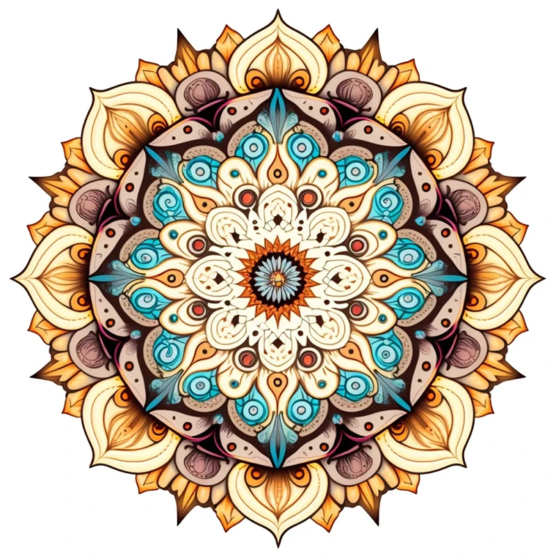 

1pc Vivid Mandala Sticker, Water-proof Home Wall Decal, Used for Wall, Bathroom, Cabinet, Door,Toilet, Car, Laptop