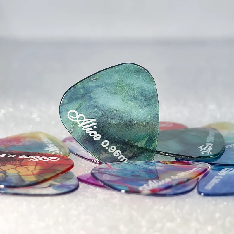 Alice Guitar Pick AWR-HR Pick 0.71/0.96/1.2 mm Translucent Patterned, Guitar Accessories