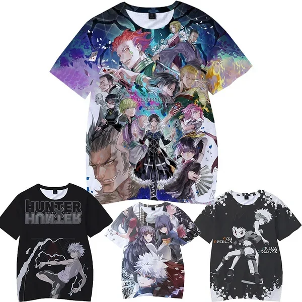 

Summer Casual Hip Hop T-shirt Anime 3D Print T Shirt Men Women Hunter X Hunter Hisoka Harajuku Streetwear Cartoon T Shirt