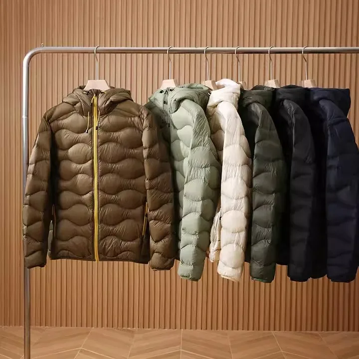 

Ultra-Light Warm Windproof Waterproof 90 Du down Hooded Casual Puffer Jaet for Men And Women High Loosen Daily Wear