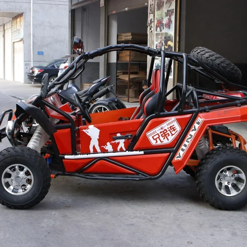 Gas Gasoline Powered 200CC Oil Cooling Frame Adult Buggy Go Kart 2 Seater Petrol 80 Km/h 10 Inch Rim Off Road Go Kart