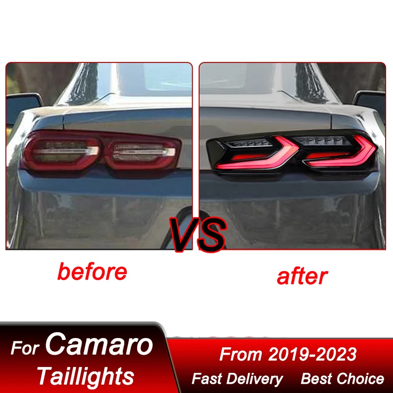 Car styling Tail Lights For Chevrolet Camaro 2019-2023 to new style full LED Dynamic Turn Signal Light Tail Lamp Assembly