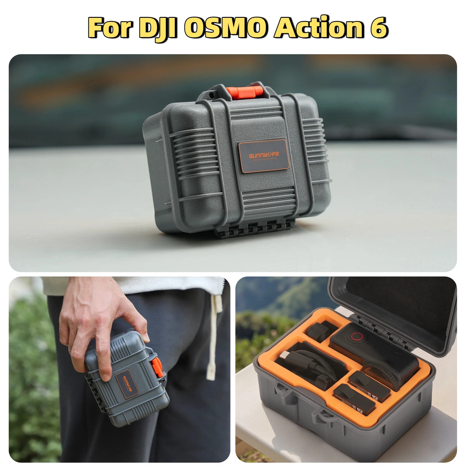 

For DJI OSMO Action 6 Mini Carrying Case Safety Protective Storage Bag High-strength Impact and Pressure Resistance