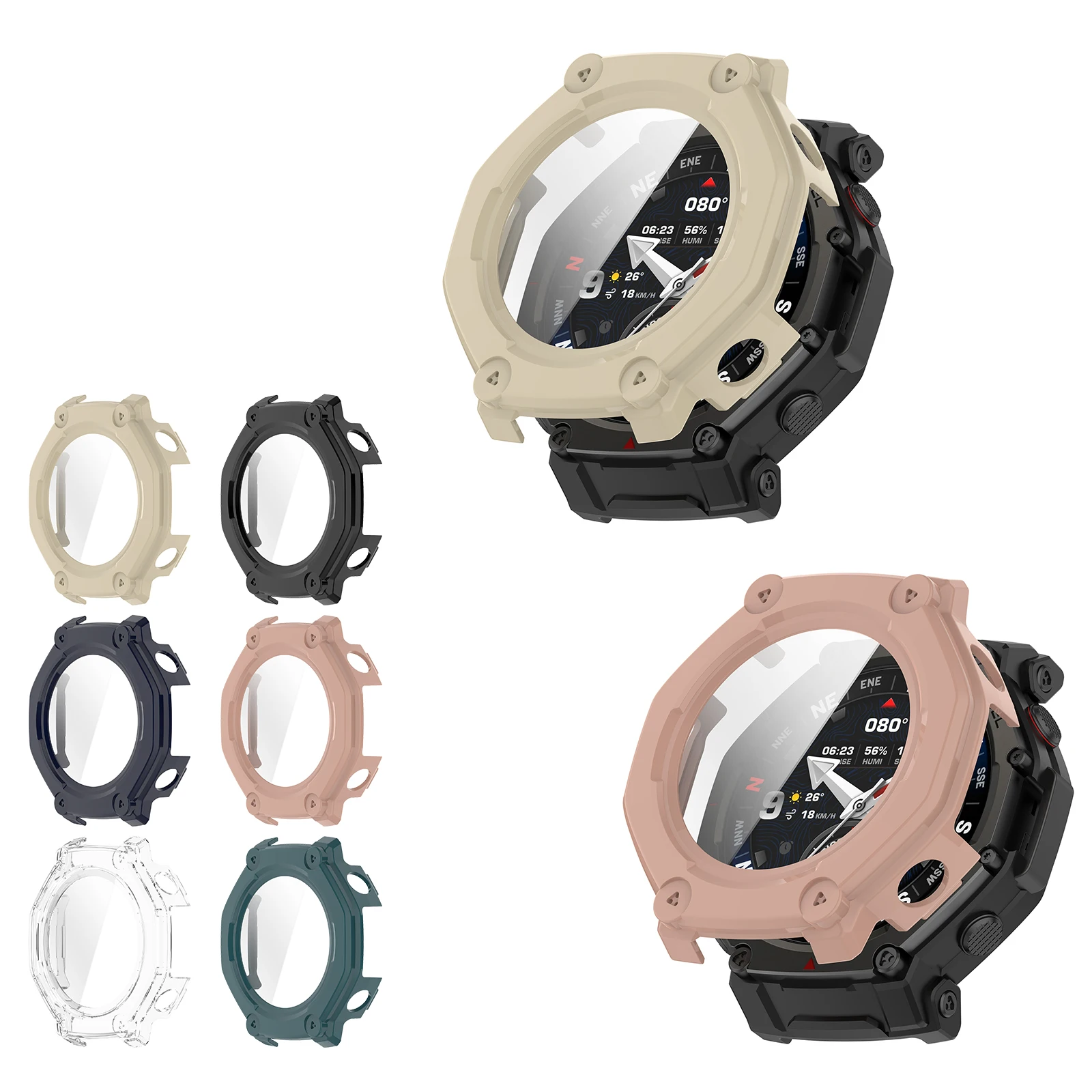 

Protective Case / Tempered Glass Screen Protector Film for Huami T-Rex3 pro Full Protection Watch Case Cover Accessories