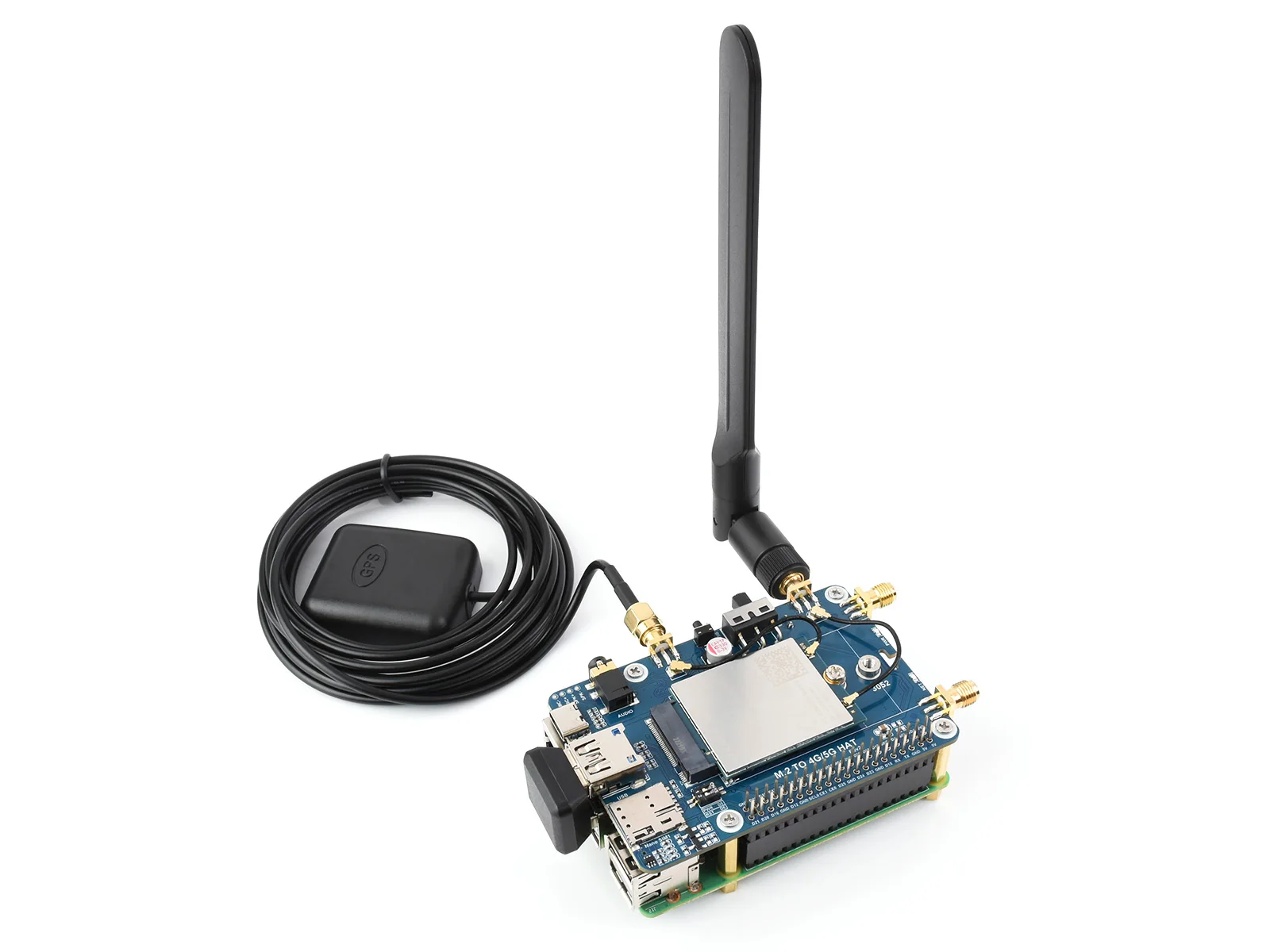 Imagem -04 - Raspberry pi Lte Cat Comunicação Hat Lte-a Global Multi-band Posicionamento Gnss Vem com Em060k-gl Módulo