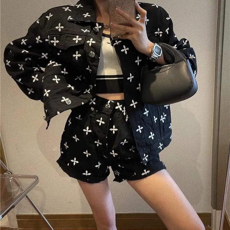 Printed Loose Wide-Leg Shorts Gym Shorts Hip Hop Cross Print Baggy Summer Fashion Casual Beach Running Short Pants