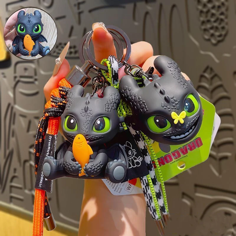 

Genuine Potdemiel How To Train Your Dragon Toothless Keychain Car Bag Pendant Sound Producing Fun Creative Cartoon Character Toy