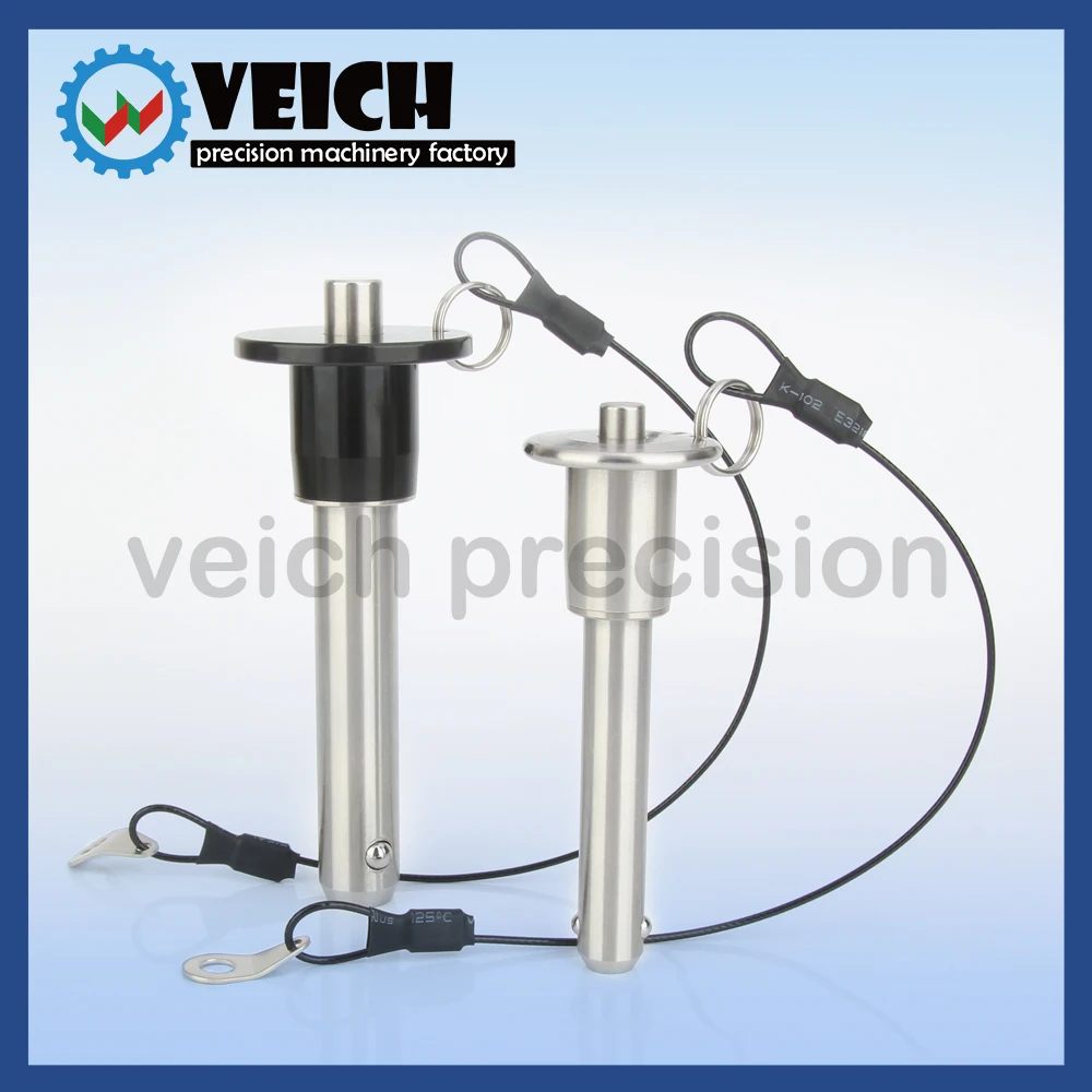 VCN110 (No.2) Handle Stainless Steel Quick Release Spring Pin Ball Lock Plunger Pin With Unti-Lost Rope Dia16/20/25mm