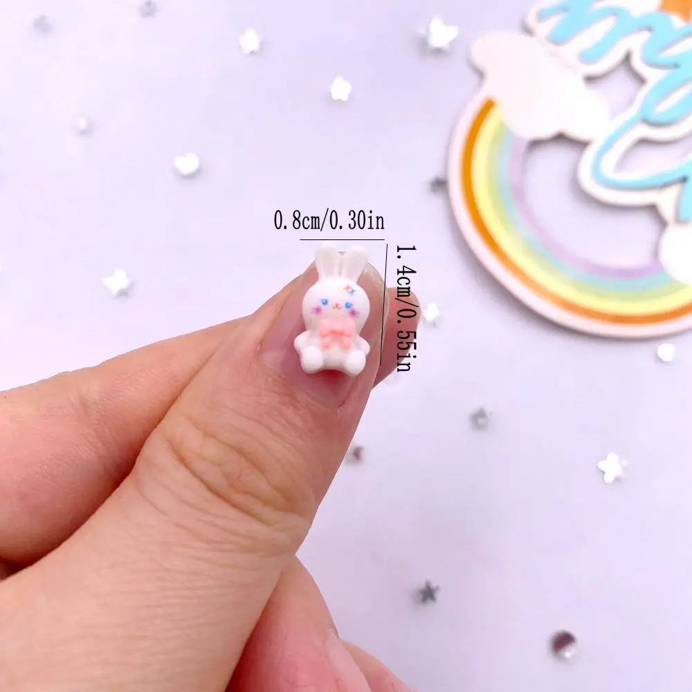 50Pcs Resin Colorful Mini Rabbit Flatback Stone Scrapbook Wedding Applique Decor Craft DIY Nail Art Jewelry Supplies Accessories