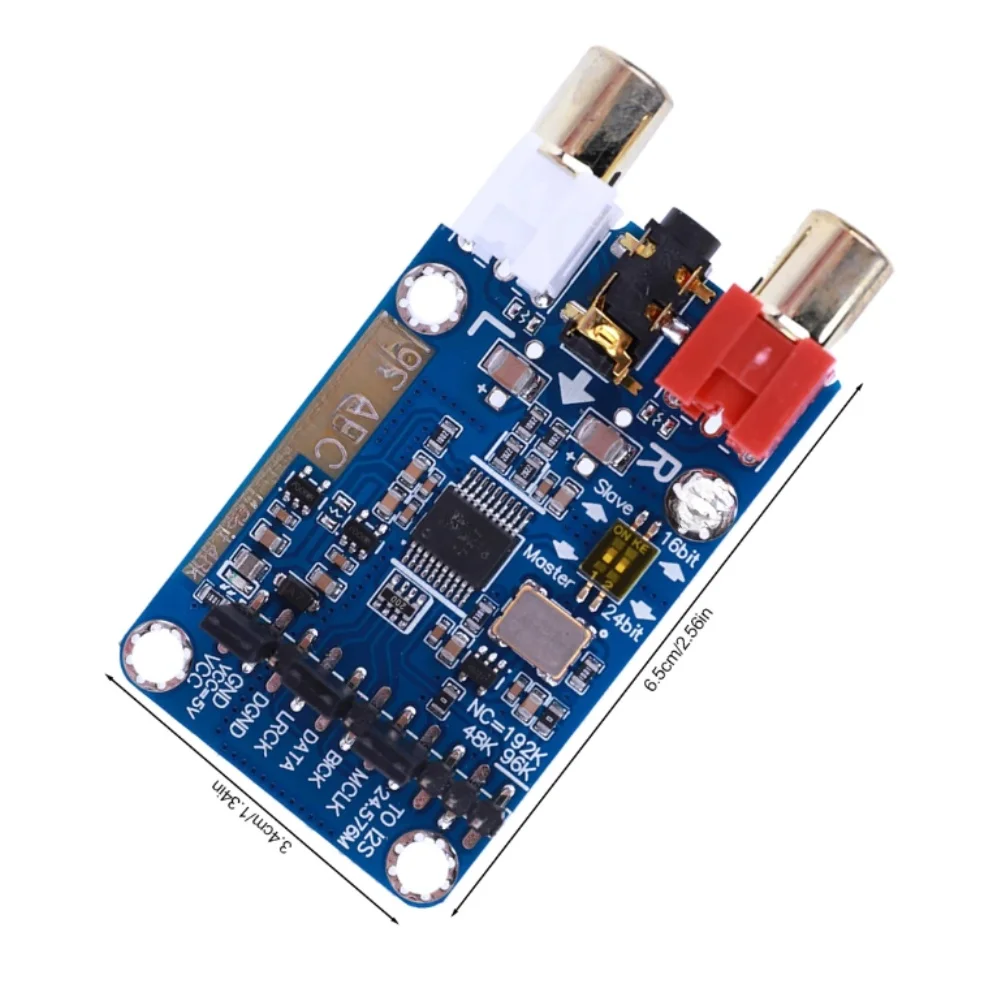 I2S ADC Audio Capture Module 24BIT 192K Master Slave Mode Development Board For High Resolution Sound Recording And Testing
