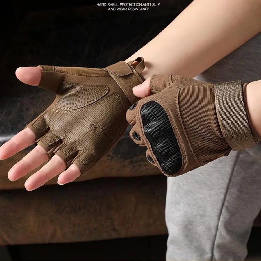 

1Pair Tactical Gloves Anti-Slip Racing Gear with Woven Construction,Hand Washable,Hook-and-Loop Closure For Men And Women