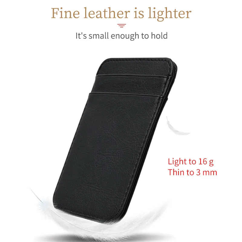 Nouveau Vertical hommes mince banque porte-carte de crédit en cuir synthétique voyage affaires carte d'identité étui portefeuille avec poche à monnaie femmes sac à main