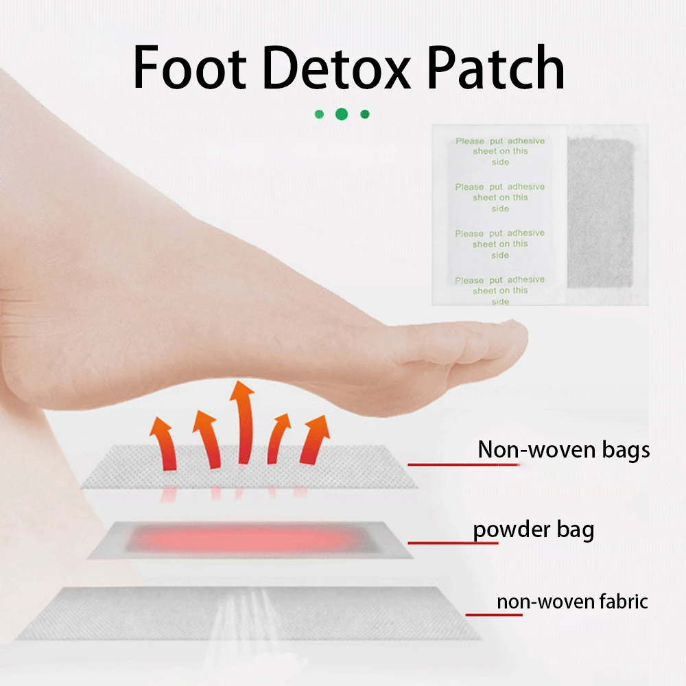 50/2Pcs Detox Foot Patch Natural Deep Cleansing Toxins in the Body Foot Care Pad Relief Stress Improve Sleep Quality Lose Weight