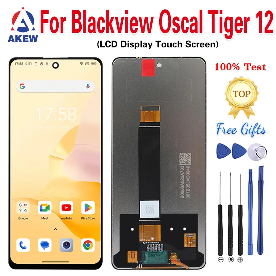 AKEW oryginał dla Blackview Oscal Tiger 12 wyświetlacz LCD 100% Test OSCAL Tiger12 ekran dotykowy Digitizer zgromadzenie części zamienne