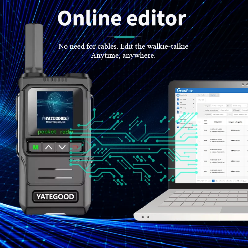 YATEGOOD G20 جهاز اتصال لاسلكي بدون حد مسافة اتصال داخلي طويل الاستعداد محمول أكثر من 5000 كجم 4G 5G