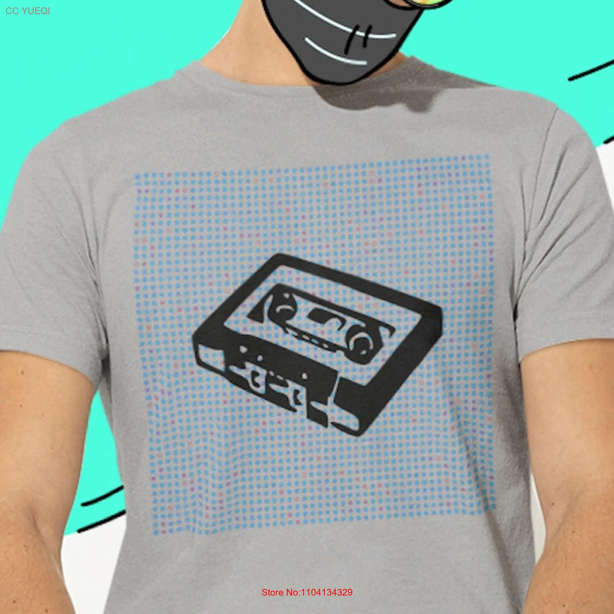 Cassette Tape Mixtape Cotton T Shirt long or short sleeves