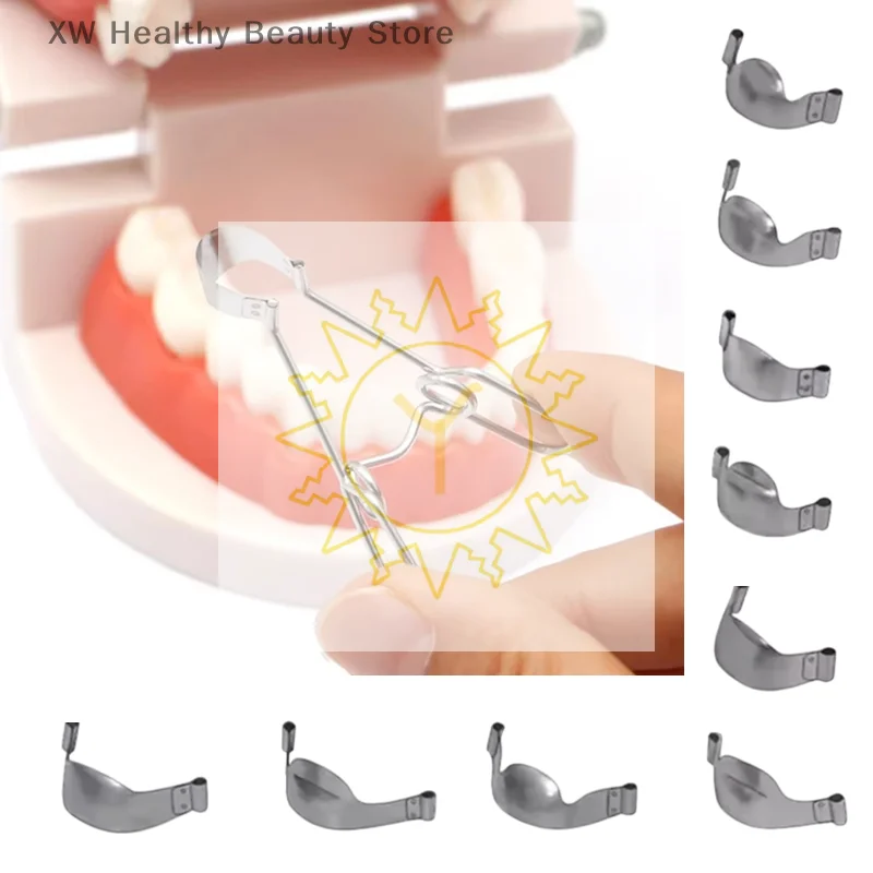 

12 шт., стоматологические секционные контурные металлические матрицы, матричное кольцо, разделительное кольцо, стоматологические инструменты, формовка зубов, стоматологические принадлежности