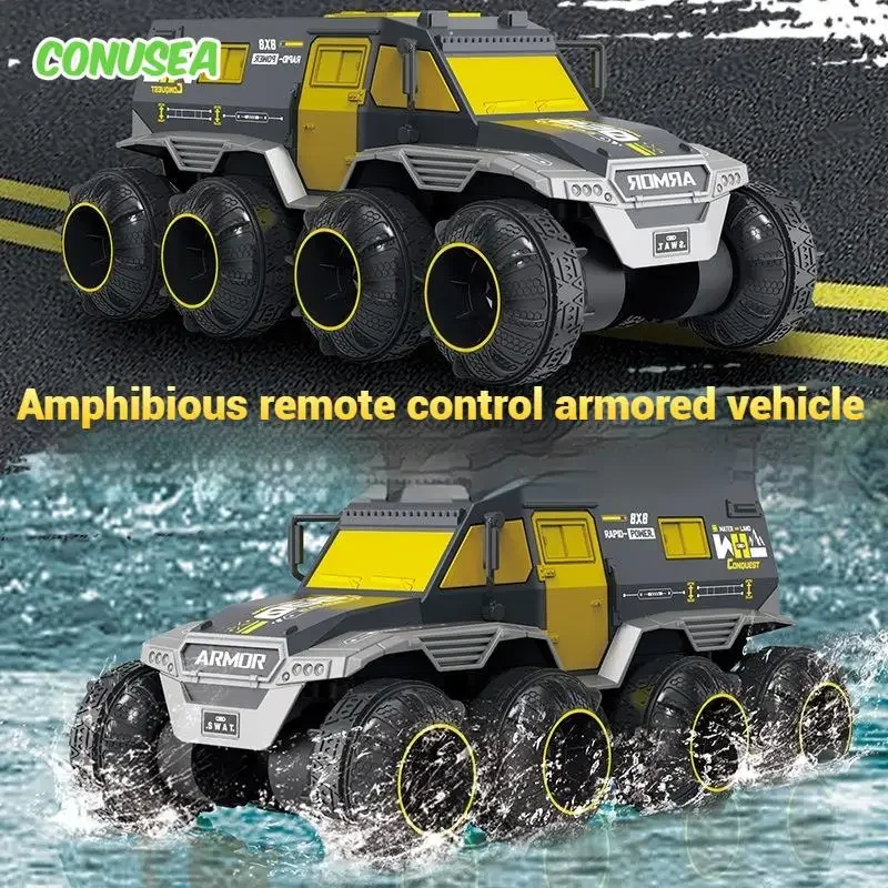 1/24 RCカー クライミングトラック 水陸両用 2.4G 8WD駆動 ラジコンカー オフロード 防水 装甲車両 おもちゃ 男の子向け